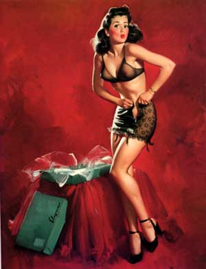 Elvgren, I Must be Going to Waist, 1950.jpg